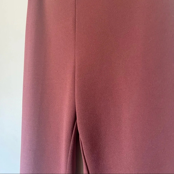 Vtg High waisted vintage 70s maroon polyester flared pants - Picture 2 of 8